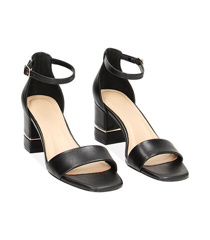 WOMEN SHOES SANDAL SYNTHETIC NERO, Valerio 1966, 2349T9032EPNERO035, 002