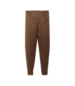 Pantaloni da uomo in tessuto camel, Valerio 1966, 26N9T1990TSCAME48, 004 preview