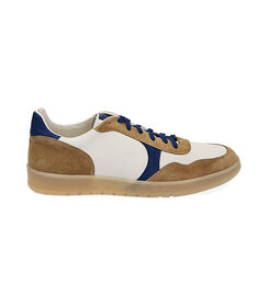 Sneakers bianco/blu in pelle, Valerio 1966, 2195T1467PEBIBL039, 001 preview