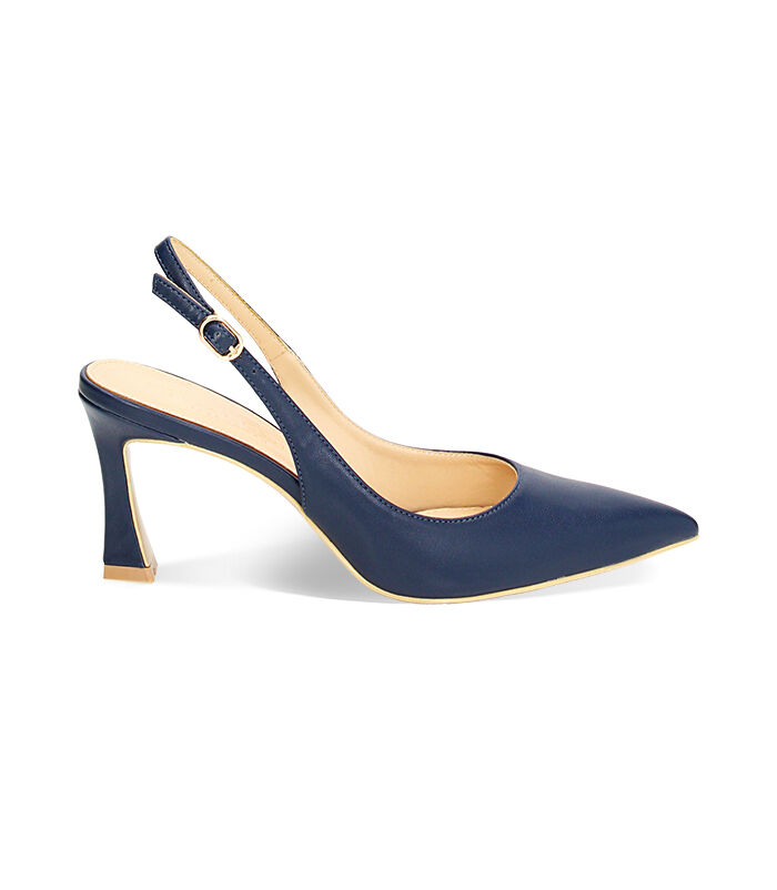 Décolleté slingback blu, Valerio 1966, 2321T5532EPBLUE037