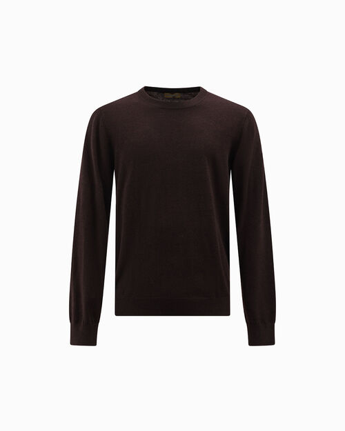 Maglione marrone a manica lunga, BROWN