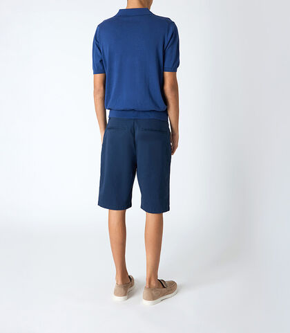 Maglia da uomo a polo, in cotone blu, Valerio 1966, 25U4T4757COBLUEI, 002