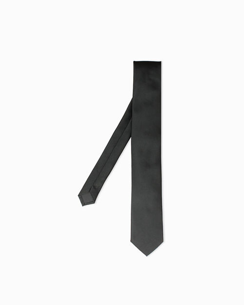 Cravatta nera classica ed essenziale, BLACK