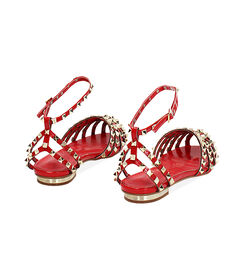 Ballerine da donna borchiate in vernice rossa, Valerio 1966, 25G4T2056VEROSS036, 004 preview
