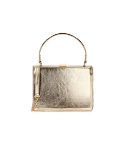 Mini bag donna oro laminato con manico, Valerio 1966, 2551T6041LMOROGUNI, 001 preview