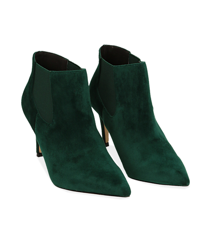 Ankle boots verdi in velluto , Valerio 1966, 1084T3175VLVERD035, 002