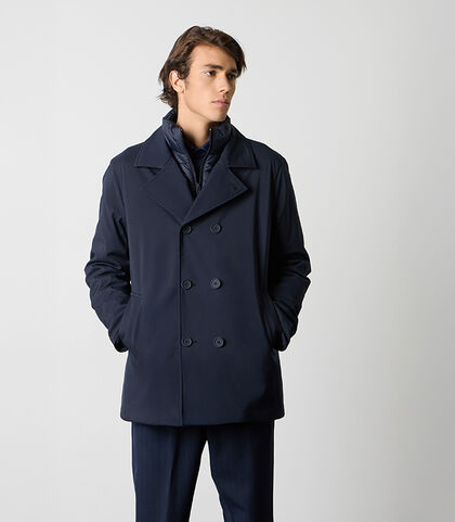 Giubbino imbottito blu da uomo, Valerio 1966, 2685T2518TSBLUEI, 002