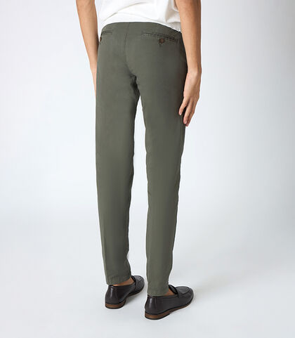 Pantalone da uomo modello chino verde, Valerio 1966, 25N8T5003COVERD42, 002