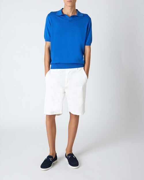 Bermuda uomo in cotone bianco, WHITE