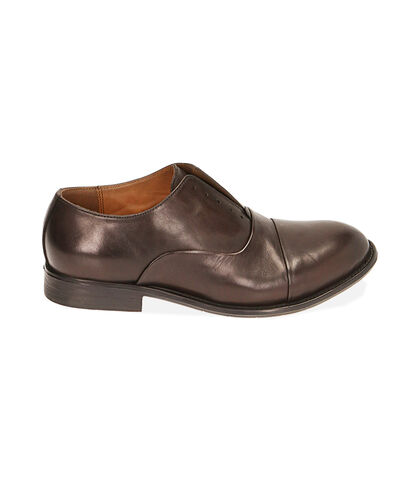 MAN SHOES OXFORD LEATHER MORO, Valerio 1966, 1914T0570PEMORO039, 001
