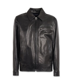 Giubbino da uomo in pelle nero, Valerio 1966, 25Z4T0865PENERO42, 001 preview