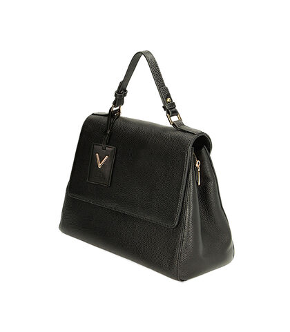 BAG HANDBAG LEATHER NERO, Valerio 1966, 22U3T9902PENEROUNI, 002