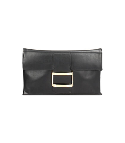 Pochette nera con fibbia, 2351T5555EPNEROUNI, 001