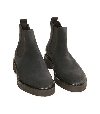 Chelsea boots blu in camoscio , Valerio 1966, 2077T5807CMBLUE039, 002