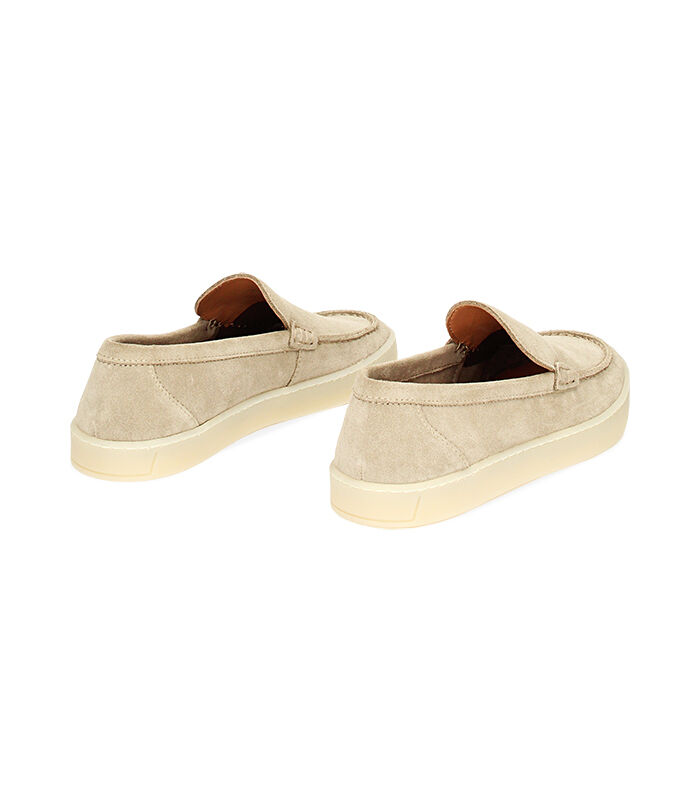 Mocassini uomo beige shop