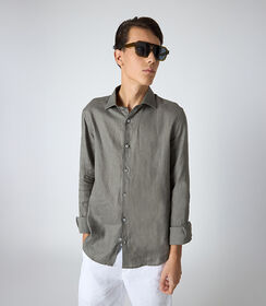 Camicia da uomo in lino militare, Valerio 1966, 25Z3T2302LNMILI39, 001 preview