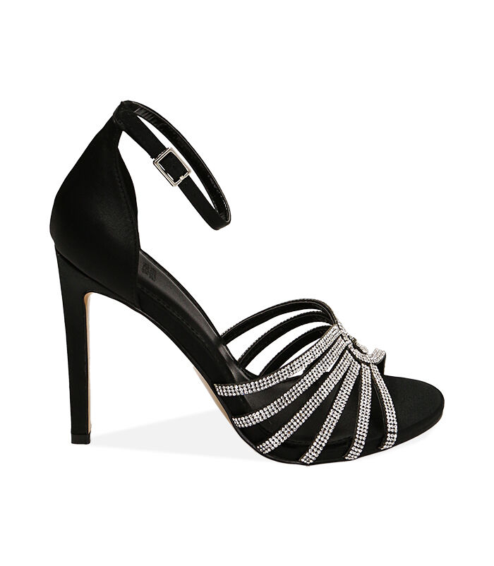Sandali neri clearance tacco 5 cm