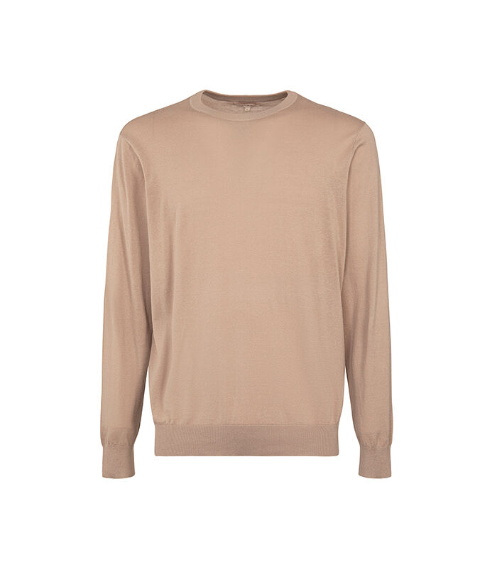 Maglione beige con girocollo, Valerio 1966, 27U4T4758COBEIGI