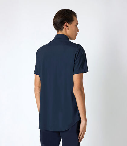 Camicia uomo blu a manica corta, Valerio 1966, 25R1T2437TSBLUE42, 002