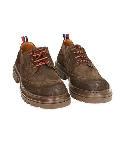 Stringate testa di moro in camoscio, Special Price, 2053T7129CMMORO039, 002