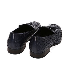 Mocassini intrecciati blu navy in pelle, Valerio 1966, 2114T2764PIBLUN041, 003 preview