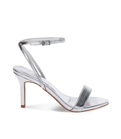 Sandalo donna argento in laminato, Valerio 1966, 2549T0815LMARGE035, 001