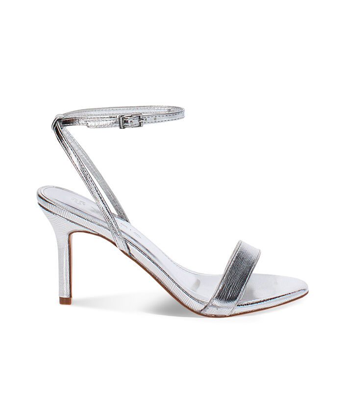 Sandalo donna argento in laminato, Valerio 1966, 2549T0815LMARGE036