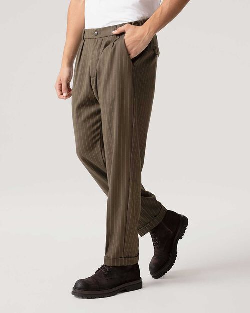 Pantaloni verdi gessati, GREEN