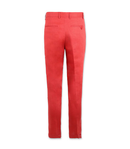 Pantaloni da uomo eleganti in lino corallo, Valerio 1966, 25R1T2445LNCORA42, 002