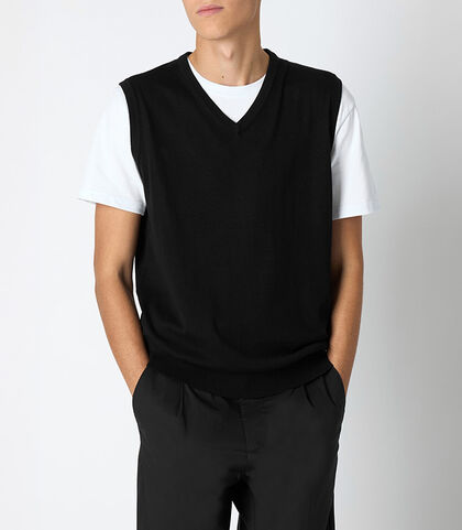 Gilet da uomo a V blu, Valerio 1966, 25U4T4206CONEROI, 001