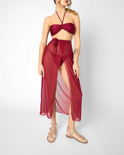 Copricostume da donna bordeaux, BURGUNDY