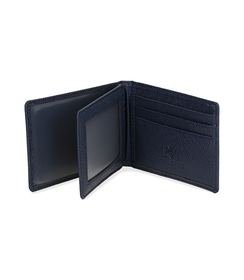 Portafoglio blu in pelle, Valerio 1966, 10A4T1708PEBLUEUNI, 003 preview