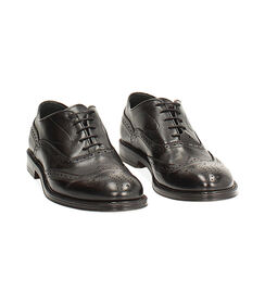 Scarpe eleganti nere con dettagli brogue, Valerio 1966, 2753T1460PENERO040, 003 preview