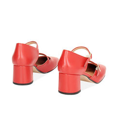 Décolleté open shank rosse, tacco largo 5 cm, Valerio 1966, 24M8T5012EPROSS035, 003 preview