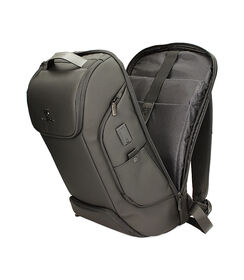 Zaino nero in tessuto porta pc, Valerio 1966, 23U2T7267TSNEROUNI, 005 preview