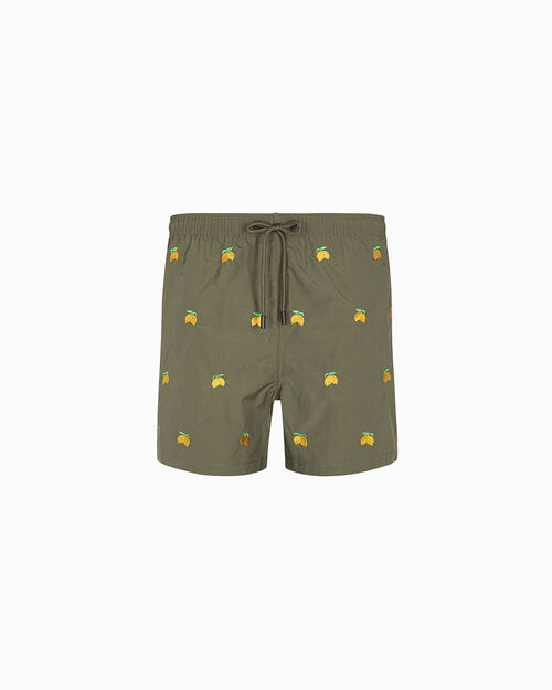 Costume verde con motivi di limoni, GREEN