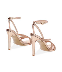 Sandalo con tacco donna oro rosa, tacco 10 cm, Valerio 1966, 2521T4239LPRAOR036, 004 preview