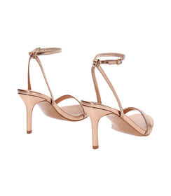 Sandalo donna rosa-oro in laminato, Valerio 1966, 2549T0815LMRAOR036, 004 preview