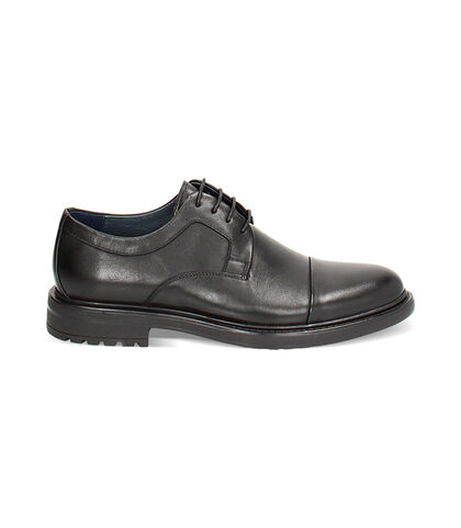 Stringate in pelle nere, casual, Valerio 1966, 24U6T4005PENERO039, 001