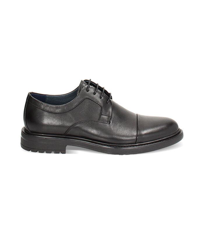 Stringate in pelle nere, casual, Valerio 1966, 24U6T4005PENERO040
