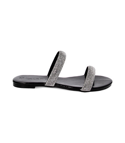 Ciabatte nere con strass, Valerio 1966, 2349T7803LPNERO035, 001