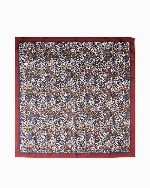 Pashmina multicolor con bordo bordeaux, MULTI COLOR-GREEN