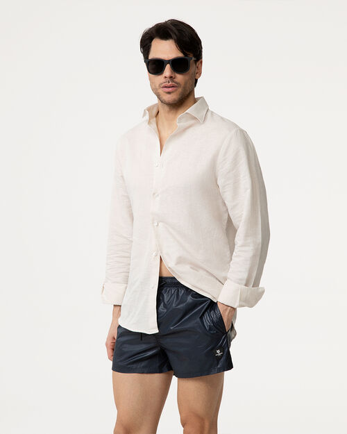 Costume blu con cintura regolabile, BLUE