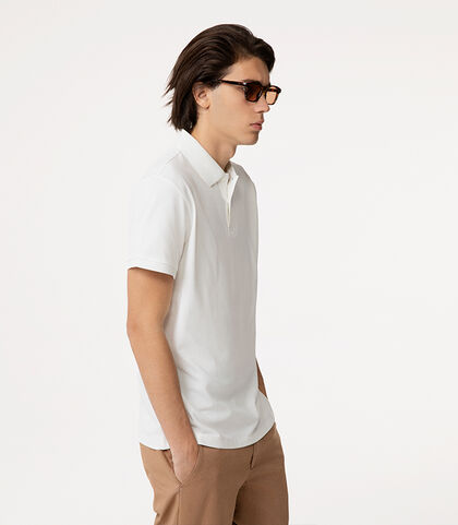 Polo bianca con colletto in piqu&eacute;, Valerio 1966, 2779T2118TSBIANI, 002