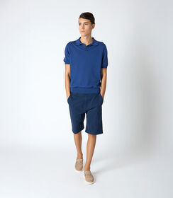 Bermuda uomo in cotone blu, Valerio 1966, 2524T2417COBLUE44, 001 preview