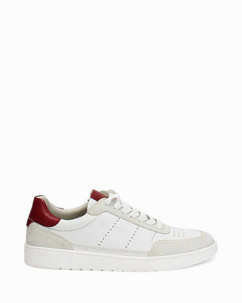 Sneakers bianche-rosse dettagli vintage, MULTI COLOR