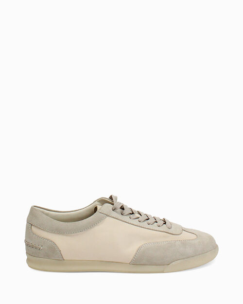 Sneakers beige in camoscio