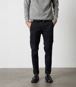 Pantaloni chino neri in tessuto da uomo, Valerio 1966, 26N9T1993TSNERO46, 002 preview