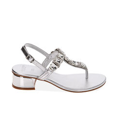 Sandali infradito argento, tacco 3,5 cm, Valerio 1966, 2149T4662LMARGE040, 001 preview