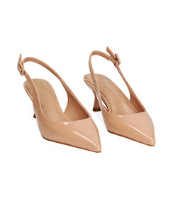 Décolleté slingback da donna di vernice nude, Valerio 1966, 2521T8215VENUDE036, 003 preview